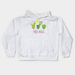 Kawaii Cactus Free Hugs Kids Hoodie